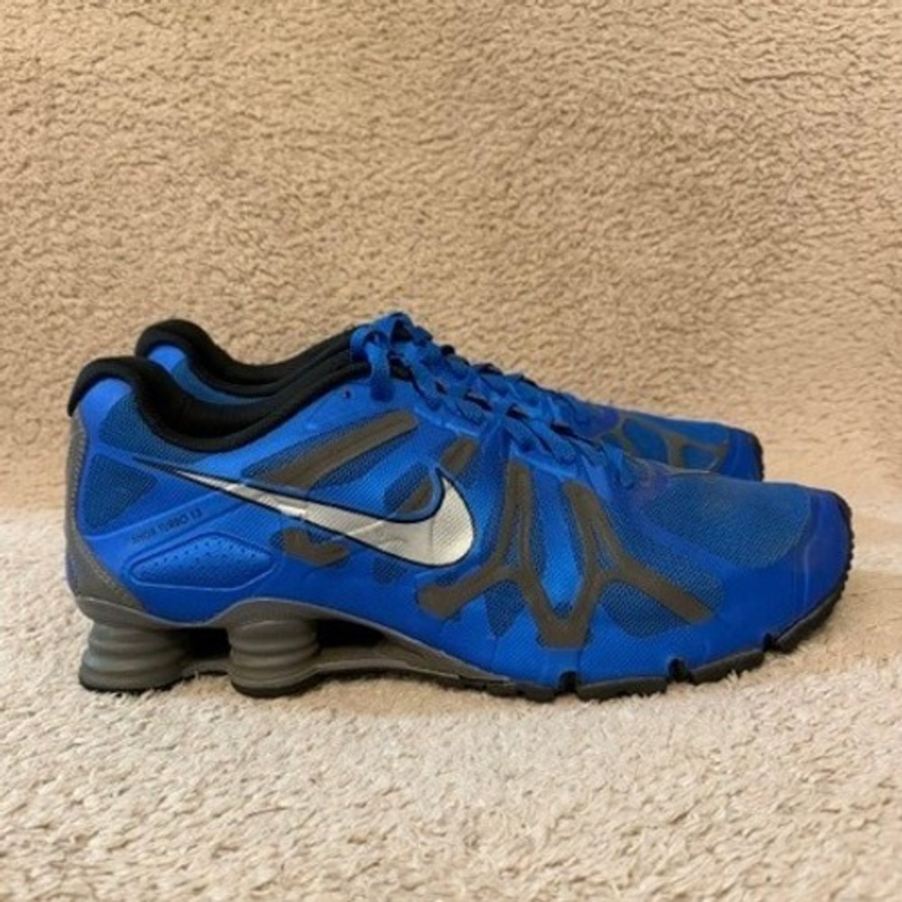 Nike Shox Turbo 13 Athletic Sneakers Mens Size 14 Blue Running Shoes 525155-400
